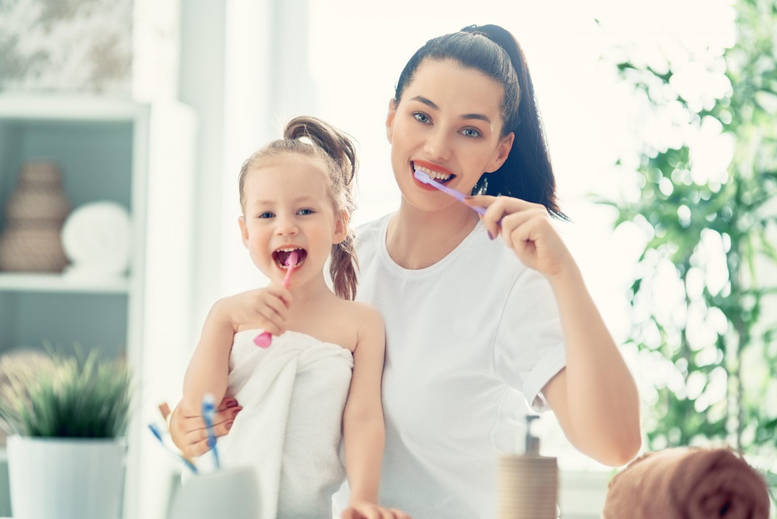 Семья чистит зубы фото Инстаграм